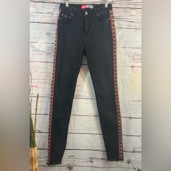 Superdry Sophia High Waist Skinny Jeans with Star Panel 26x32 - Picture 2 of 12